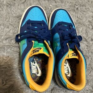 Nike Kids Blue and Yellow Sneakers only wore twice.
